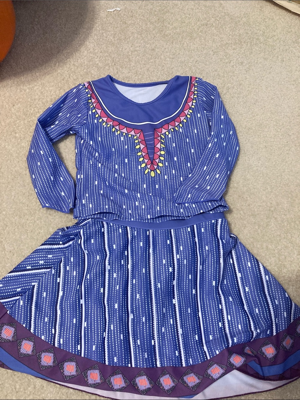 Disney Asha modest swim skirt and rash guard
